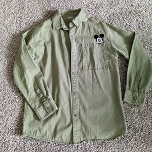 Disney Light Green Button Up